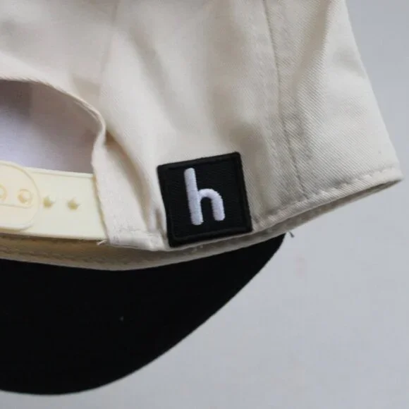 Hawley Black Cream Canvas Customized Good Luck Horseshoe Stars Snapback Hat Cap - Picture 4 of 5